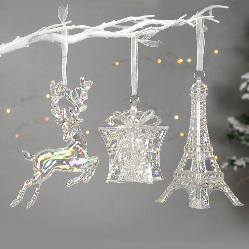 Elk Bugle Call - Acryl-Weihnachtsbaum-hängende Ornamente, Elch-Engel-Puppe, Glocken-Anhänger, 2025, frohe